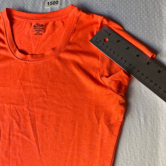 Champion Women’s Short Sleeve Workout T-shirt size XS, Solid Neon Orange - Picture 5 of 8